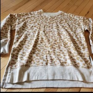 Aerie Leopard Print oversized Sweatshirt  size small